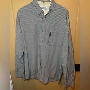 Columbia black‎ gingham men’s shirt XL